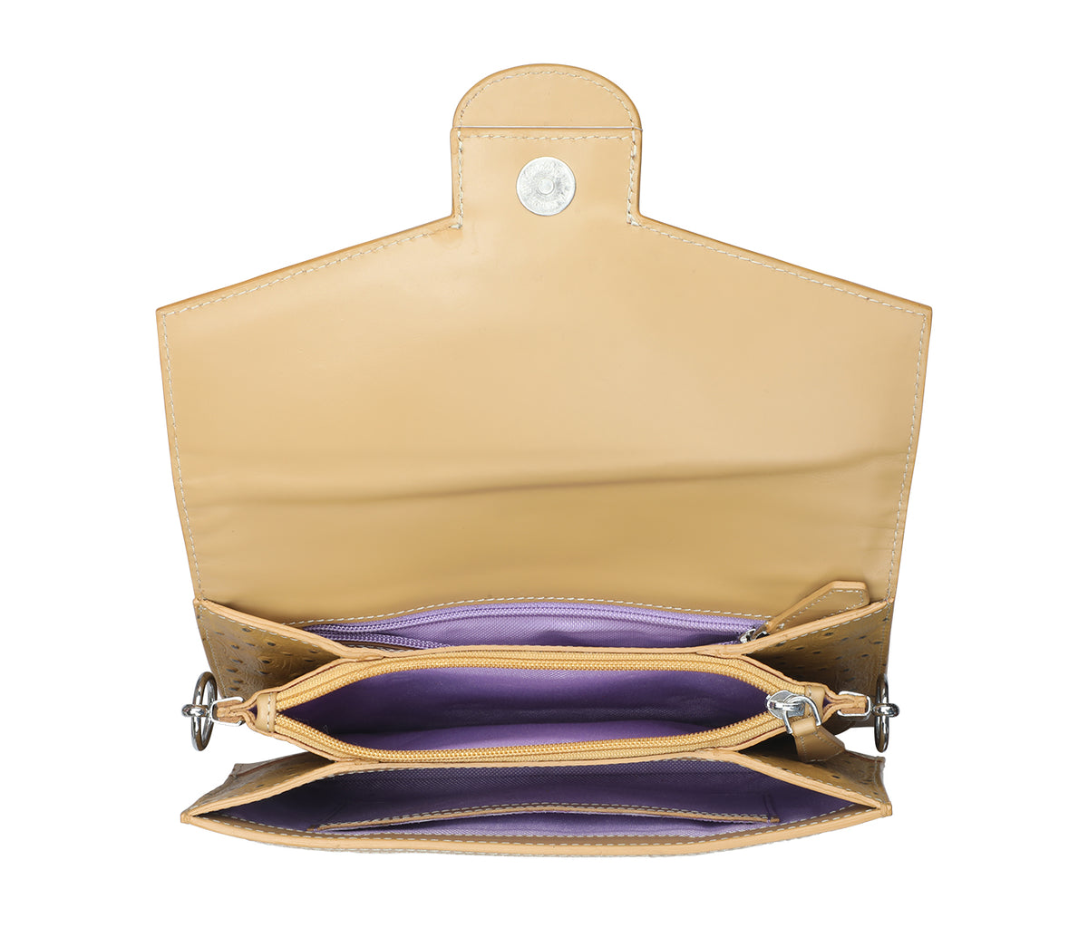 Renata Sling Bag And Clutch Purse - Beige