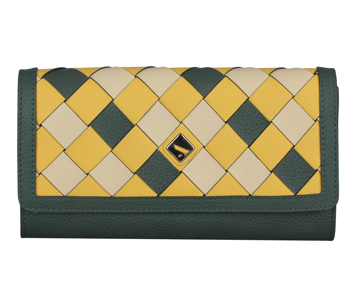 Antonella Clutch And Sling Bag - Green