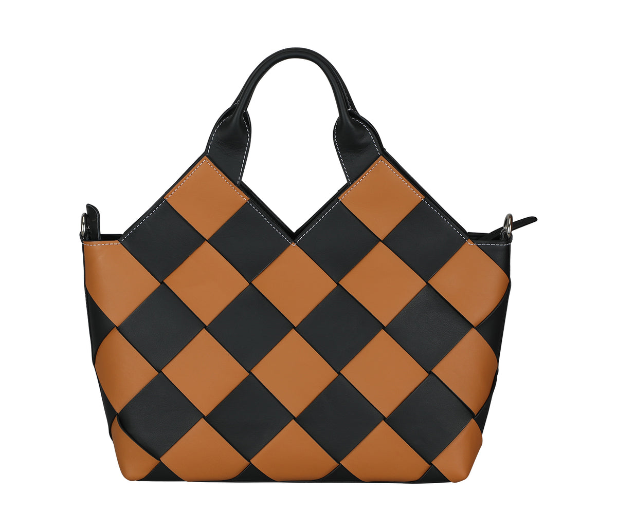Valeria Shoulder Bag-Black/Tan