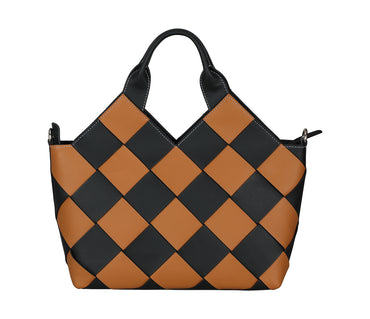 Valeria Shoulder Bag-Black/Tan