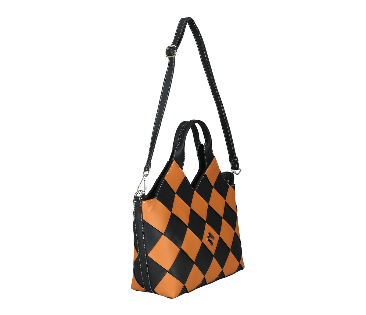 Valeria Shoulder Bag-Black/Tan