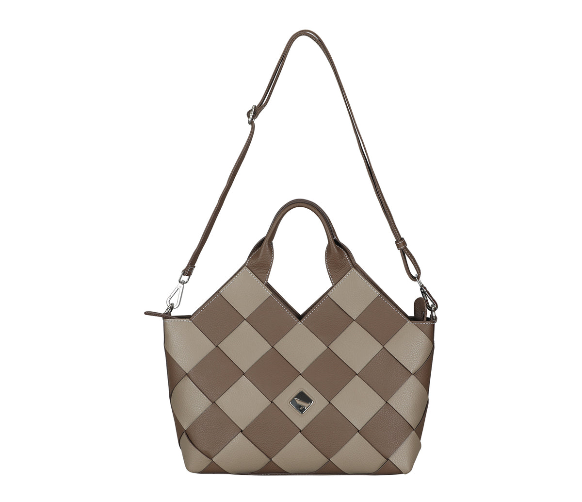 Valeria Shoulder Bag-Brown/Tope