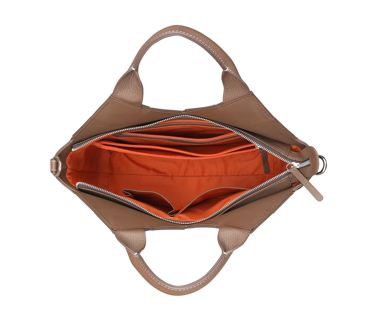 Valeria Shoulder Bag-Brown/Tope