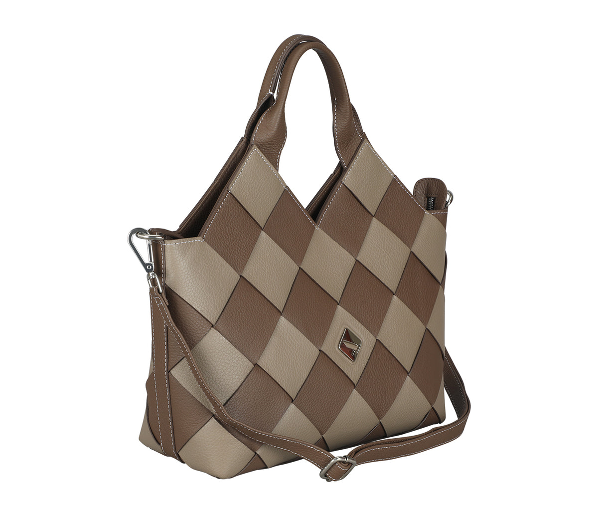 Valeria Shoulder Bag-Brown/Tope