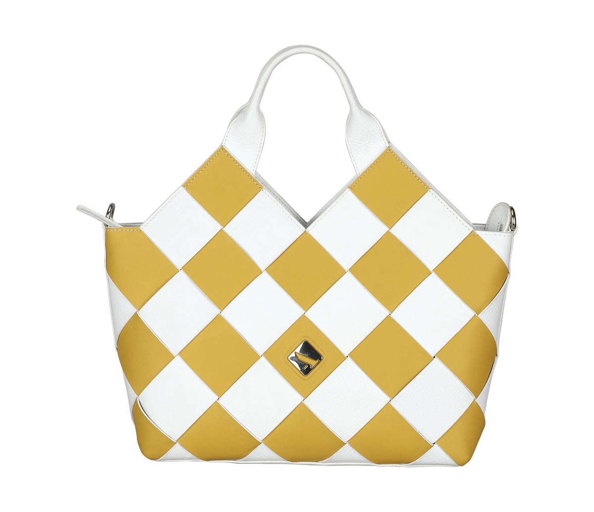 Valeria Shoulder Bag - White / Yellow