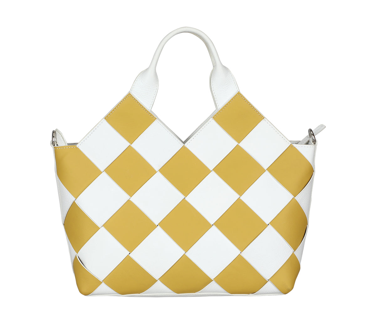 Valeria Shoulder Bag - White / Yellow