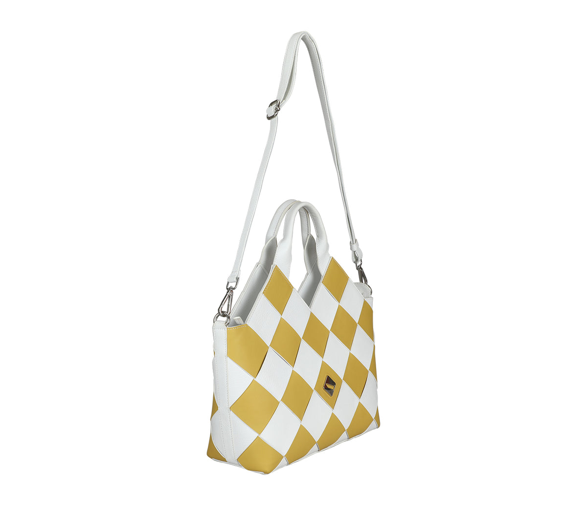 Valeria Shoulder Bag - White / Yellow