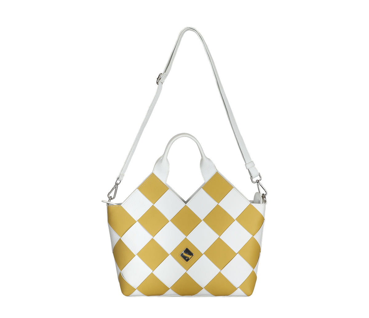 Valeria Shoulder Bag - White / Yellow