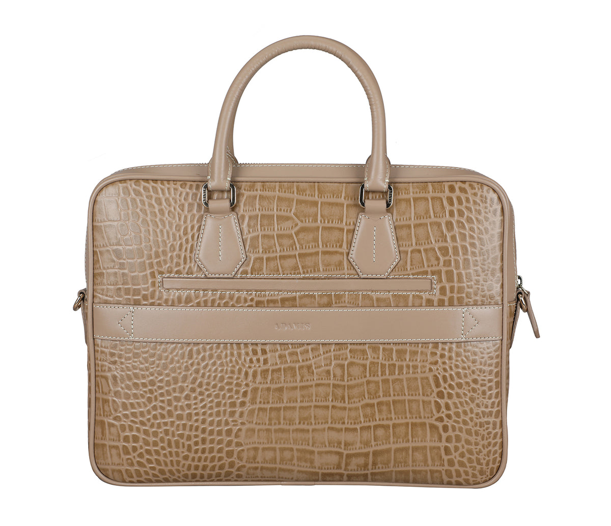 Reyes Laptop Portfolio Bag - Beige