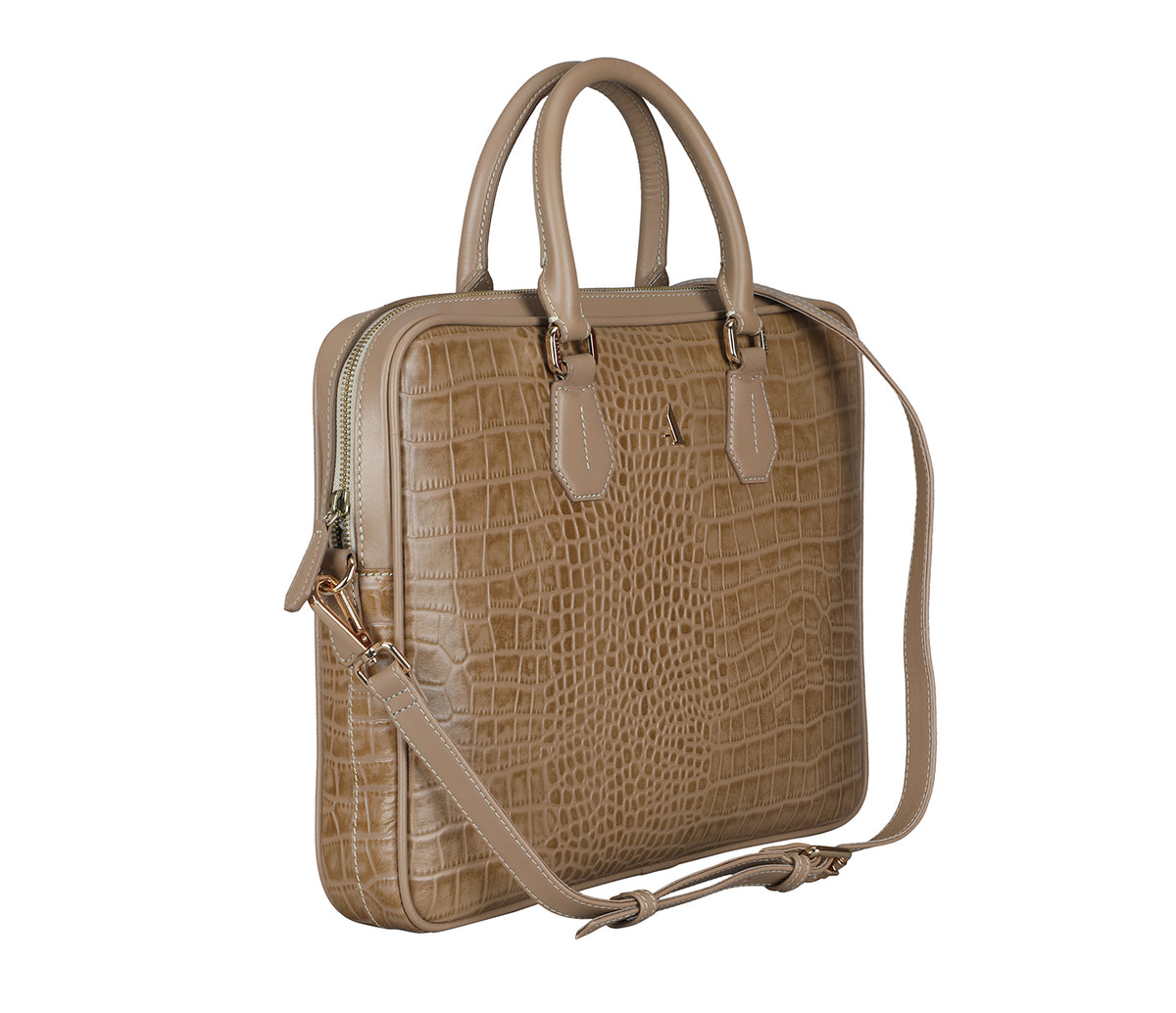 Reyes Laptop Portfolio Bag - Beige