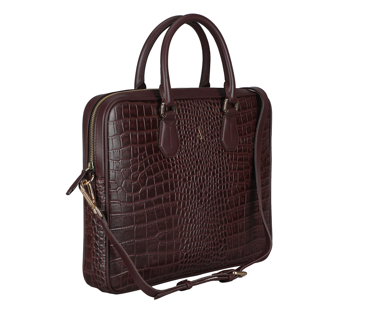 Reyes Laptop Portfolio Bag - Wine