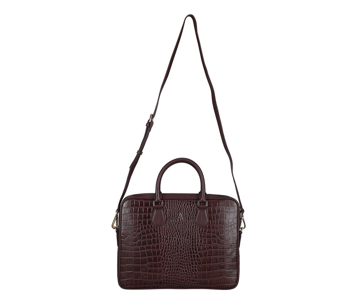 Reyes Laptop Portfolio Bag - Wine