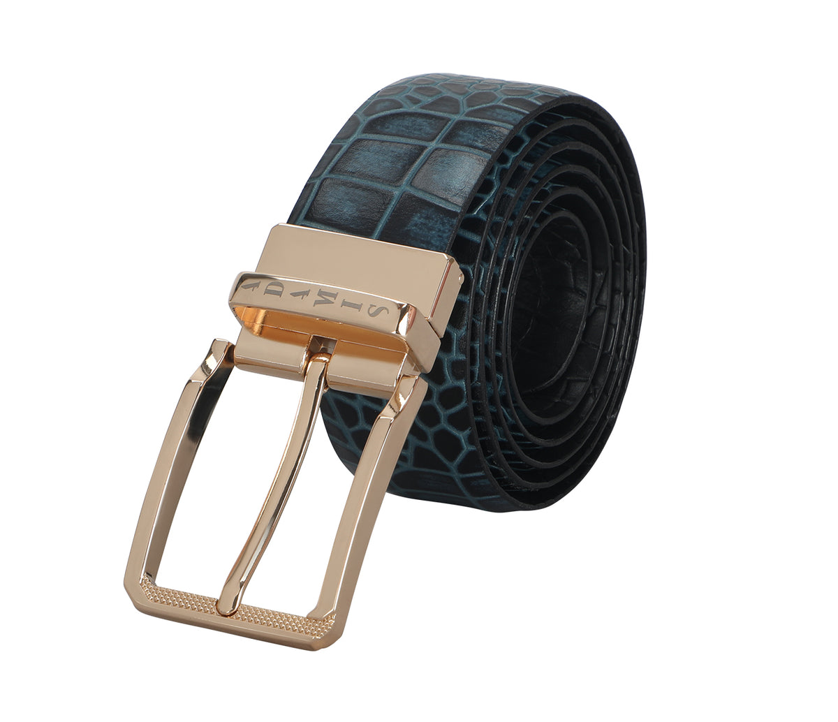 Men's Formal Wear Reversible Belt - Black/Blue