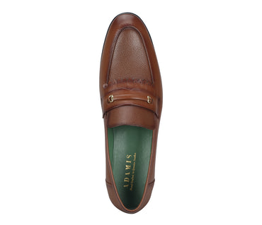Loafer with Centre Frill and Ornament-Tan