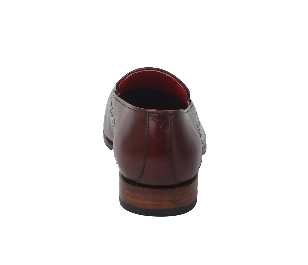 Loafer in Croco Print Leather - Wine