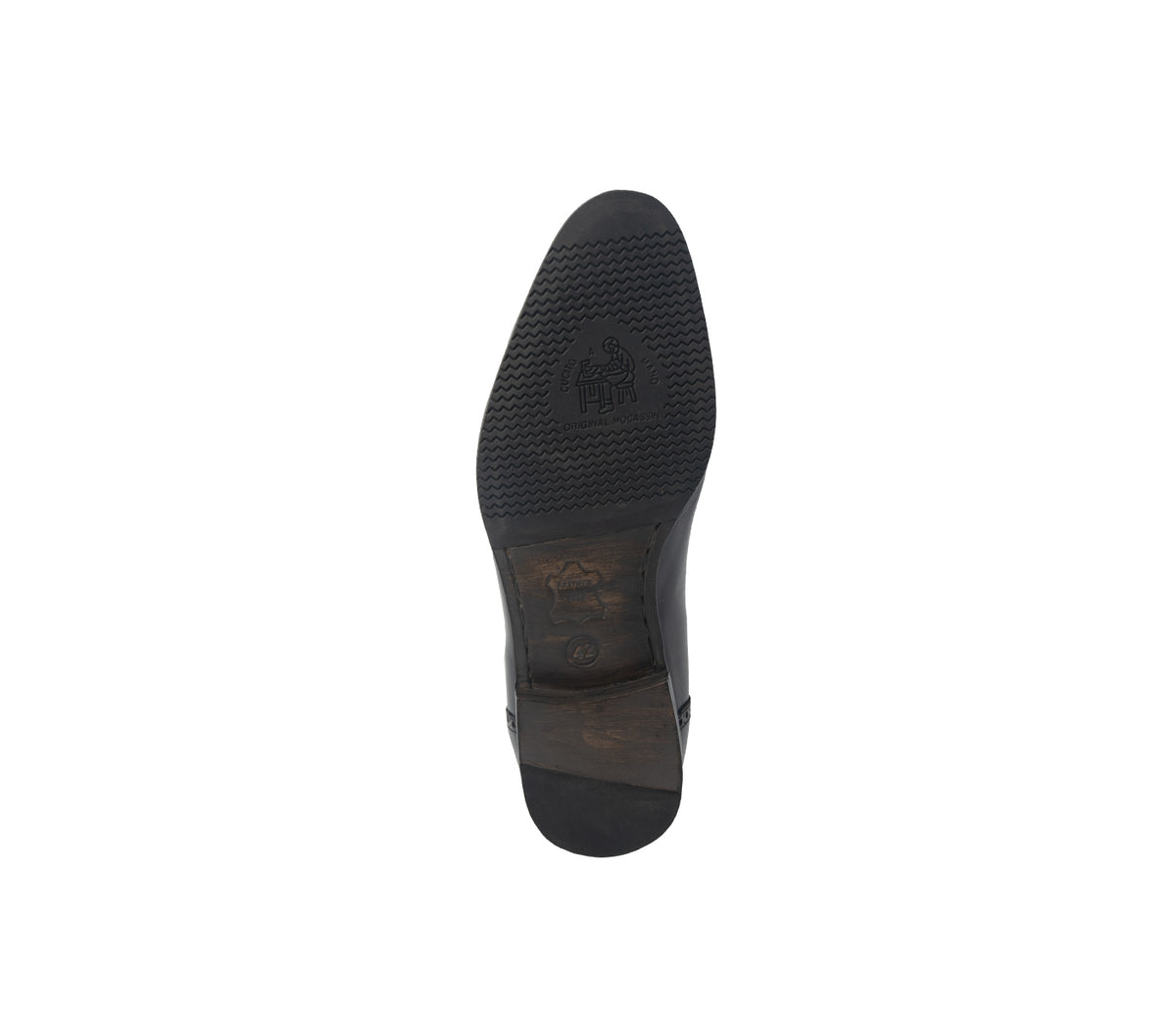 Loafer with Side Fitting Smooth Leather - Black