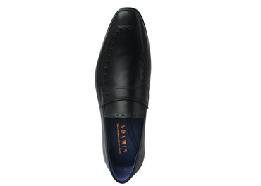 Loafer with Side Fitting Smooth Leather - Black