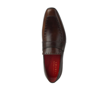 Loafer with Side Fitting Smooth Leather - Brown
