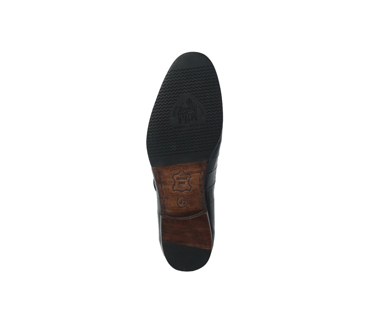 Loafer with Side Buckle - Black
