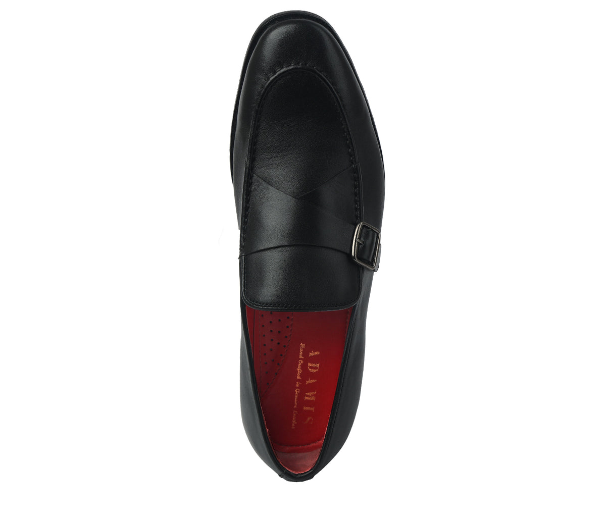 Loafer With Side Buckle - Black