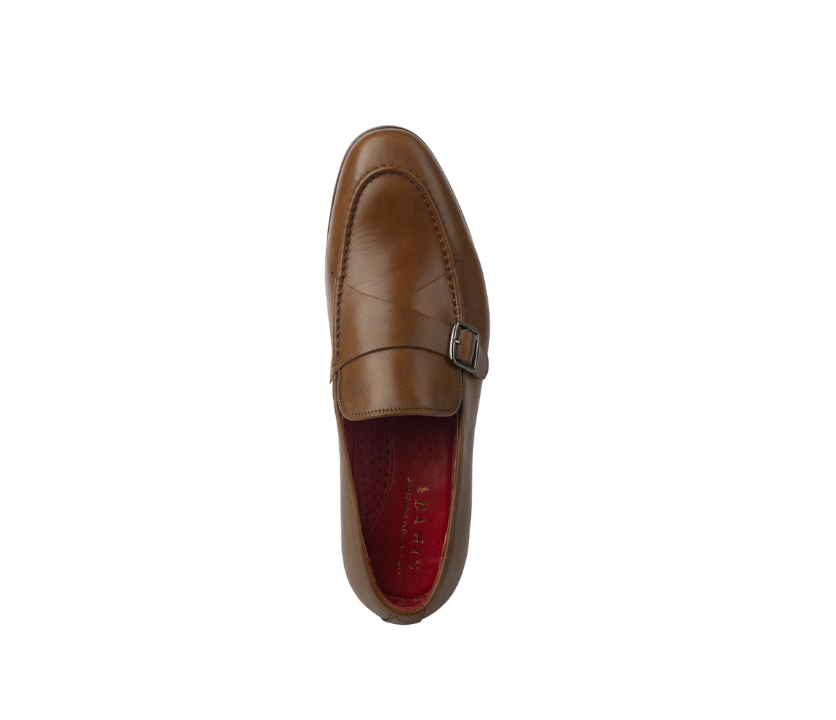 Loafer With Side Buckle - Tan