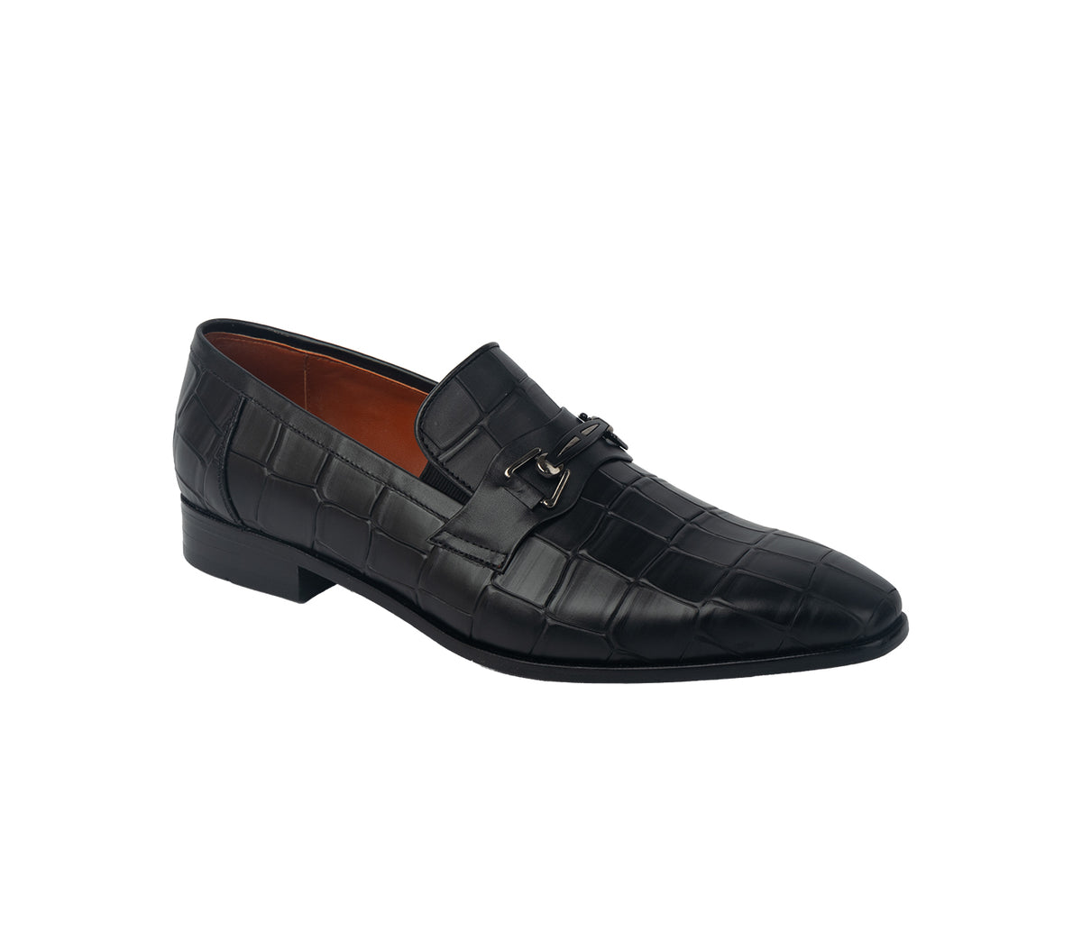 Loafer with Centre Ornament - Black