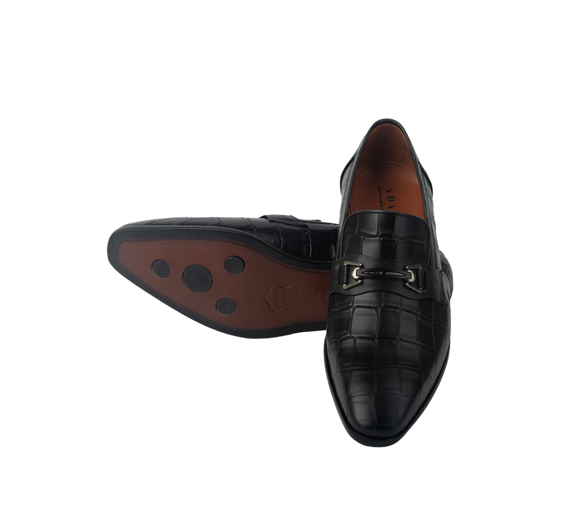 Loafer with Centre Ornament - Black
