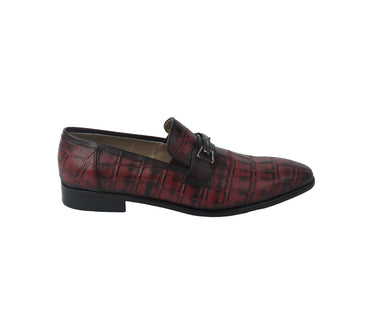 Loafer with Centre Ornament - Wine