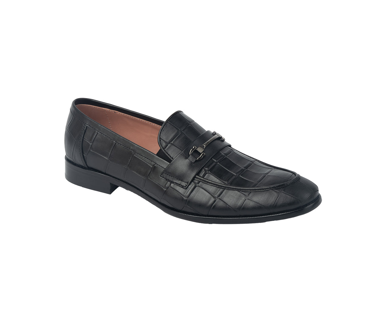 Loafer with Centre Ornament - Black