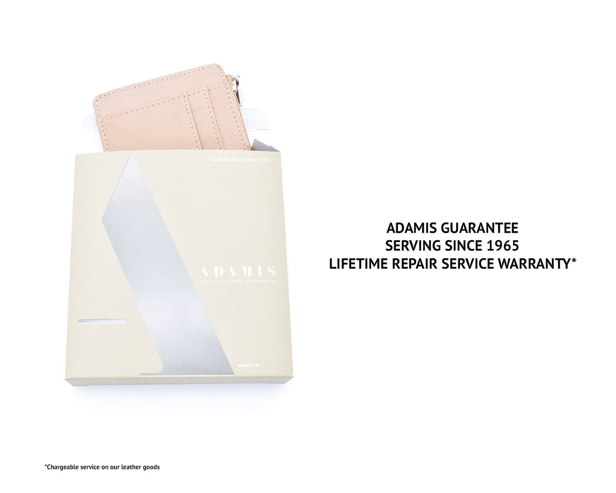Credit Card Case With Coin Purse - Beige