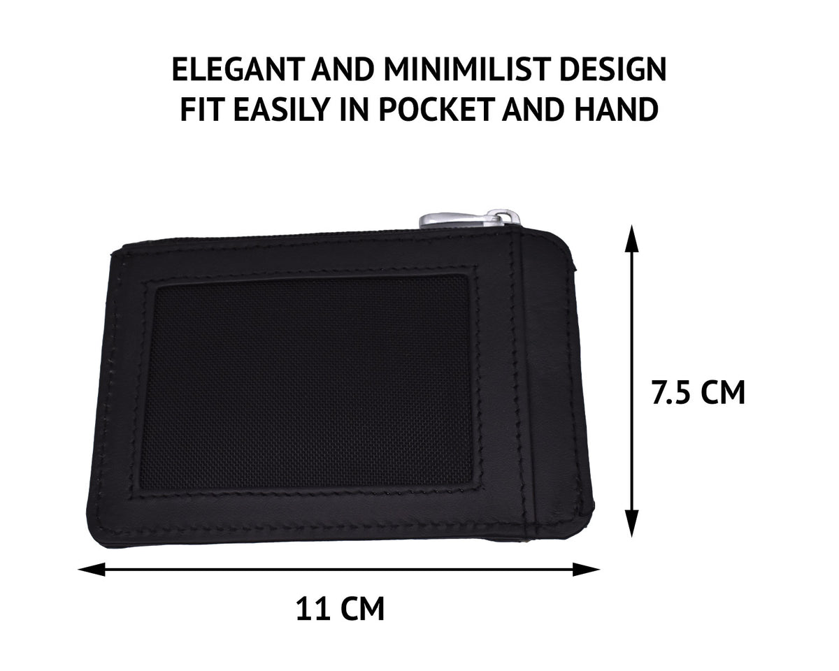 Credit Card Case With Coin Purse - Black