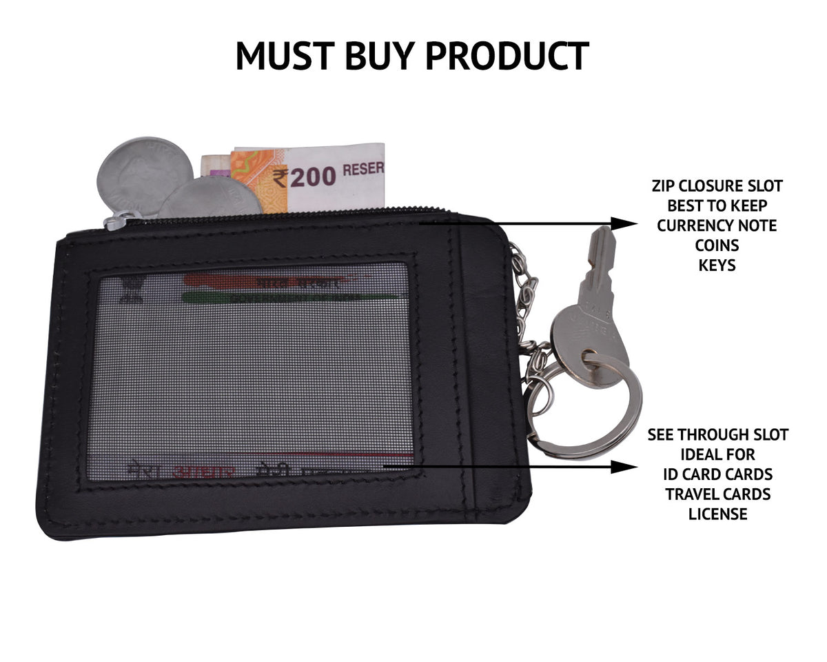 Credit Card Case With Coin Purse - Black