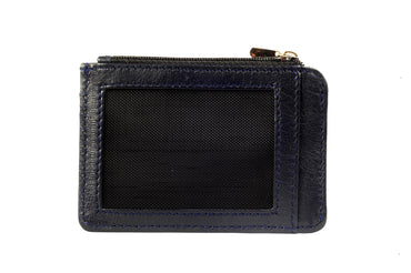 Credit Card Case With Coin Purse - Blue