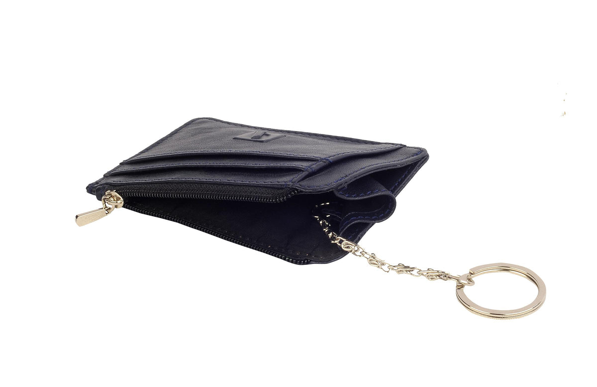 Credit Card Case With Coin Purse - Blue