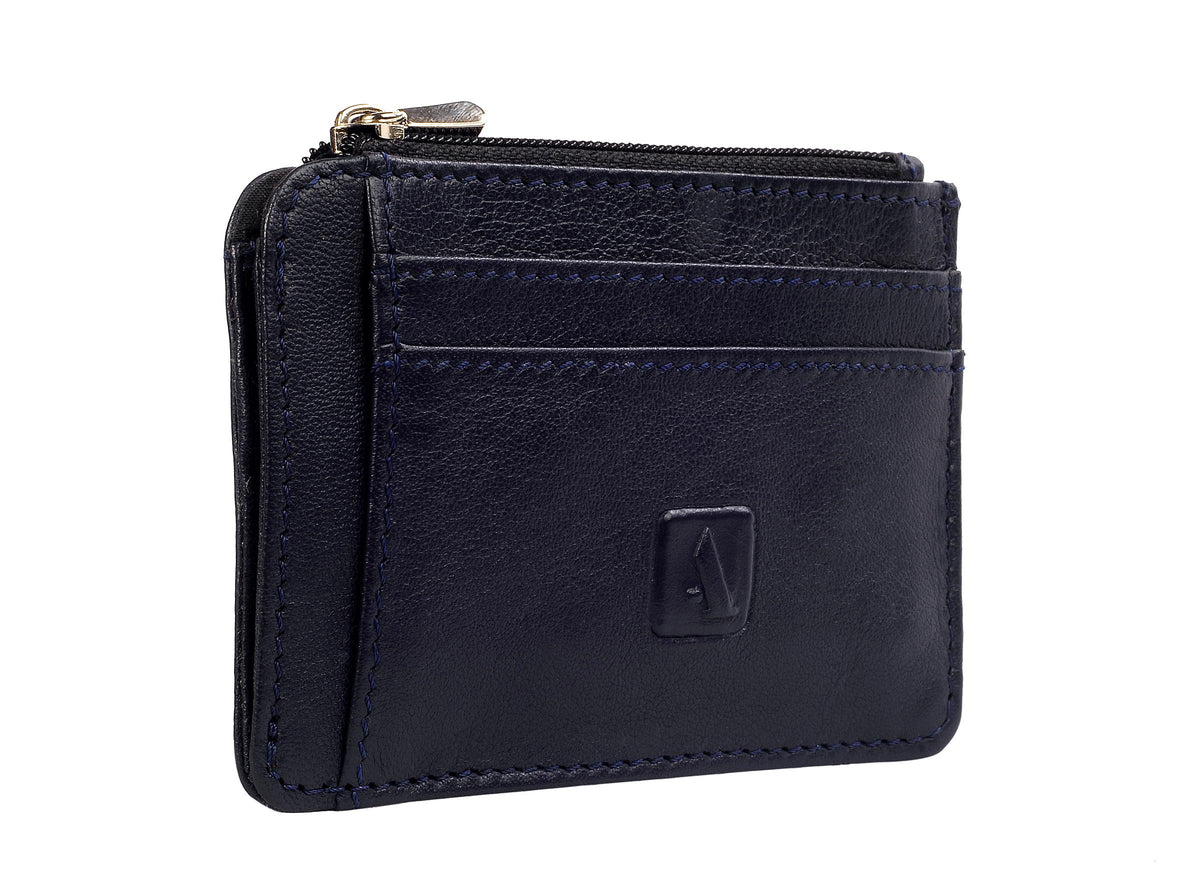 Credit Card Case With Coin Purse - Blue