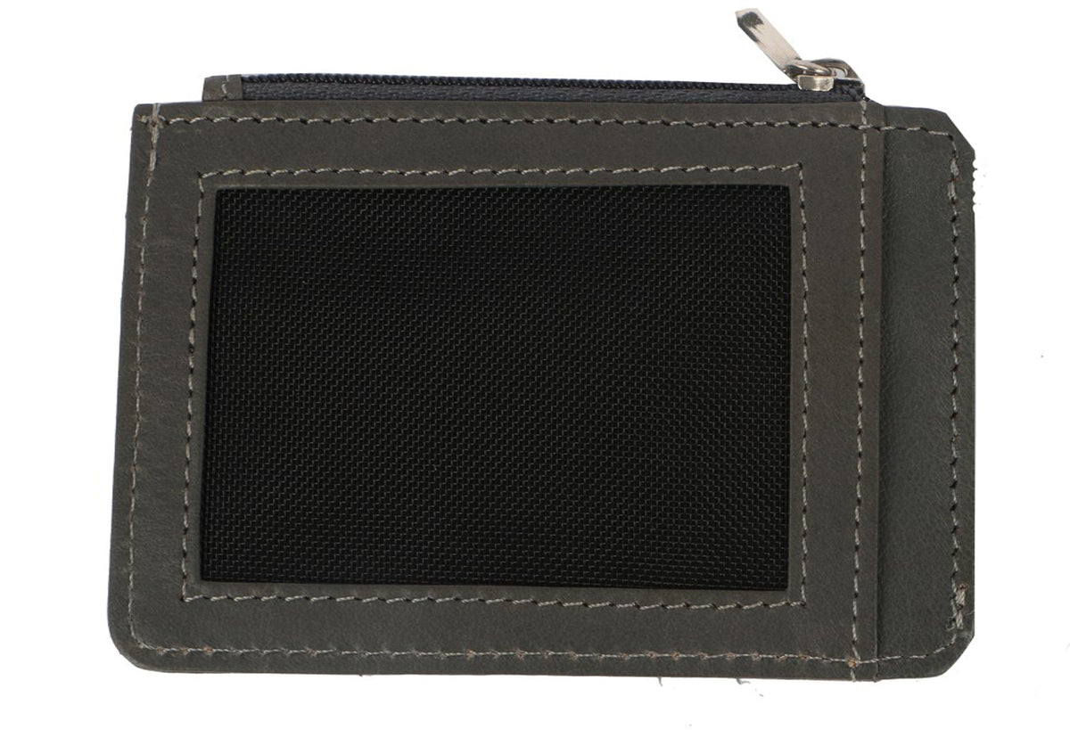 Credit Card Case With Coin Purse - Grey