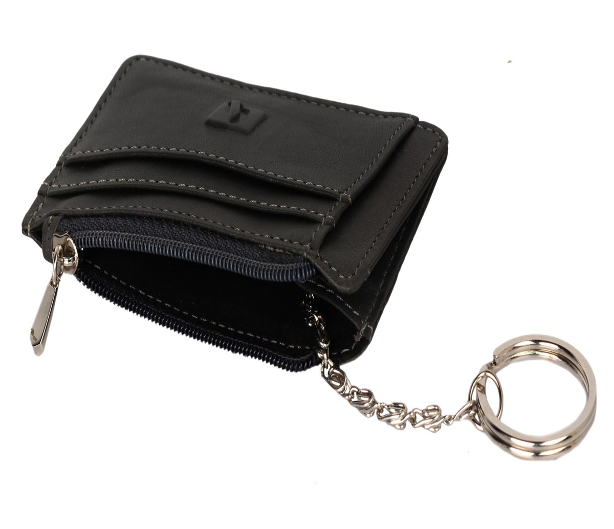 Credit Card Case With Coin Purse - Grey