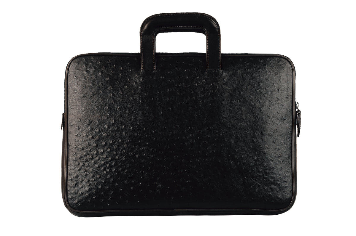 Folder for Documents in Genuine Leather - Black