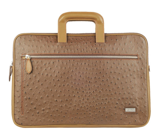 Folder for Documents in Genuine Leather - Brown