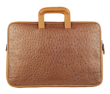 Folder for Documents in Genuine Leather - Brown