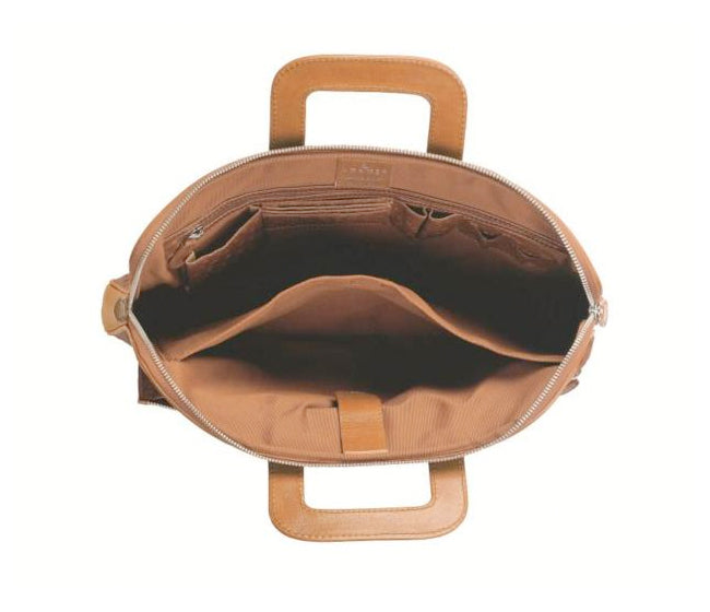 Folder for Documents in Genuine Leather - Brown