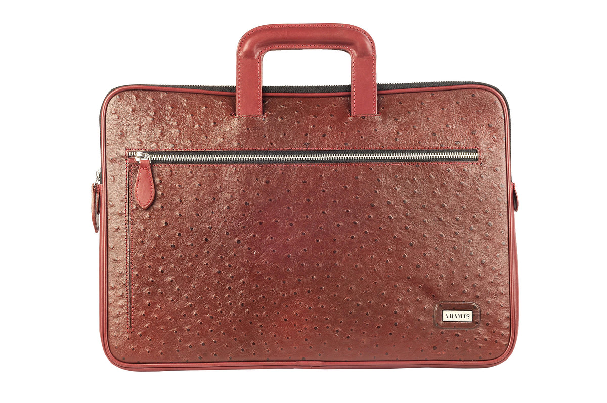Folder for Documents in Genuine Leather - Wine