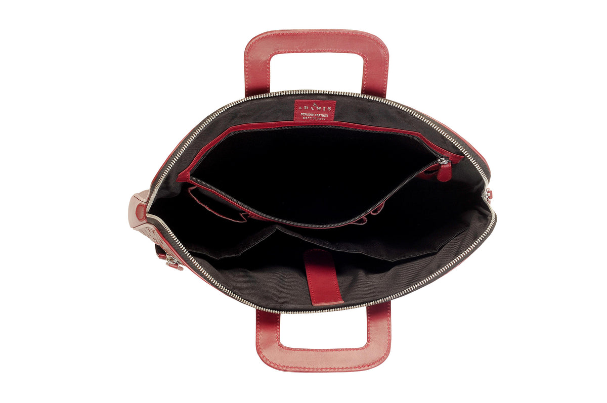 Folder for Documents in Genuine Leather - Wine