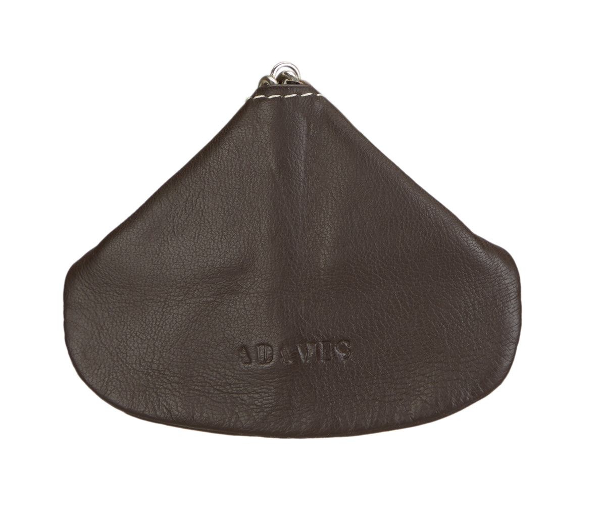 Triangular Shape Mini Coin Purse - Brown