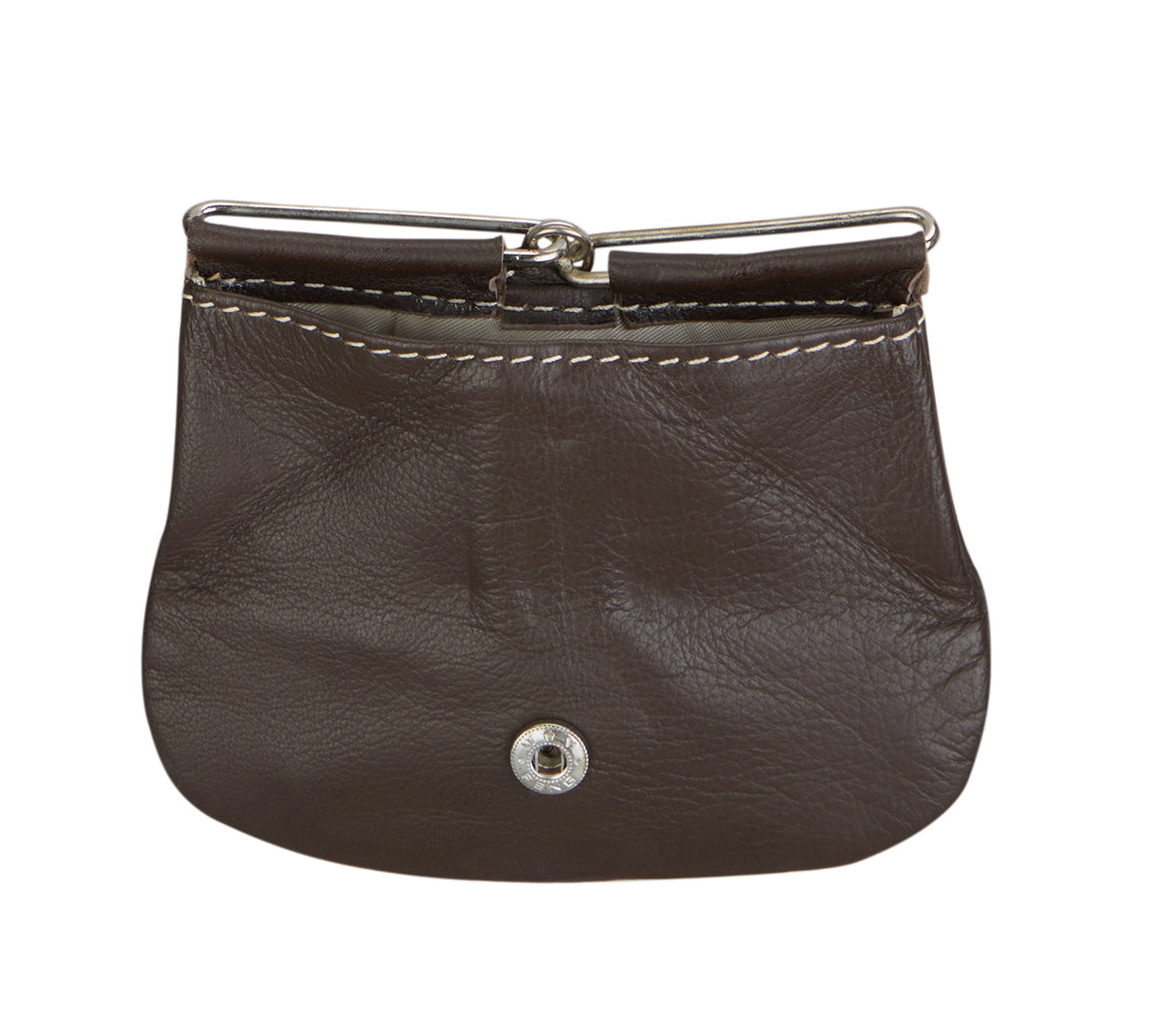 Triangular Shape Mini Coin Purse - Brown