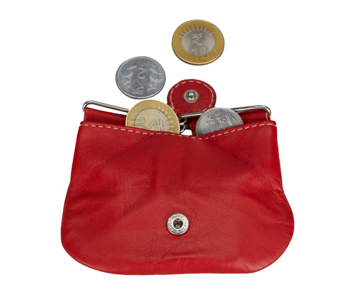 Triangular Shape Mini Coin Purse - Red
