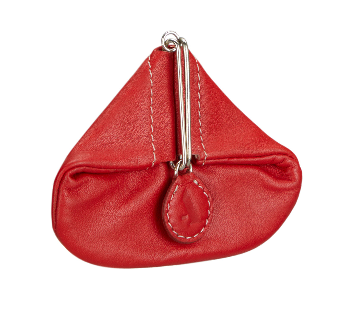Triangular Shape Mini Coin Purse - Red