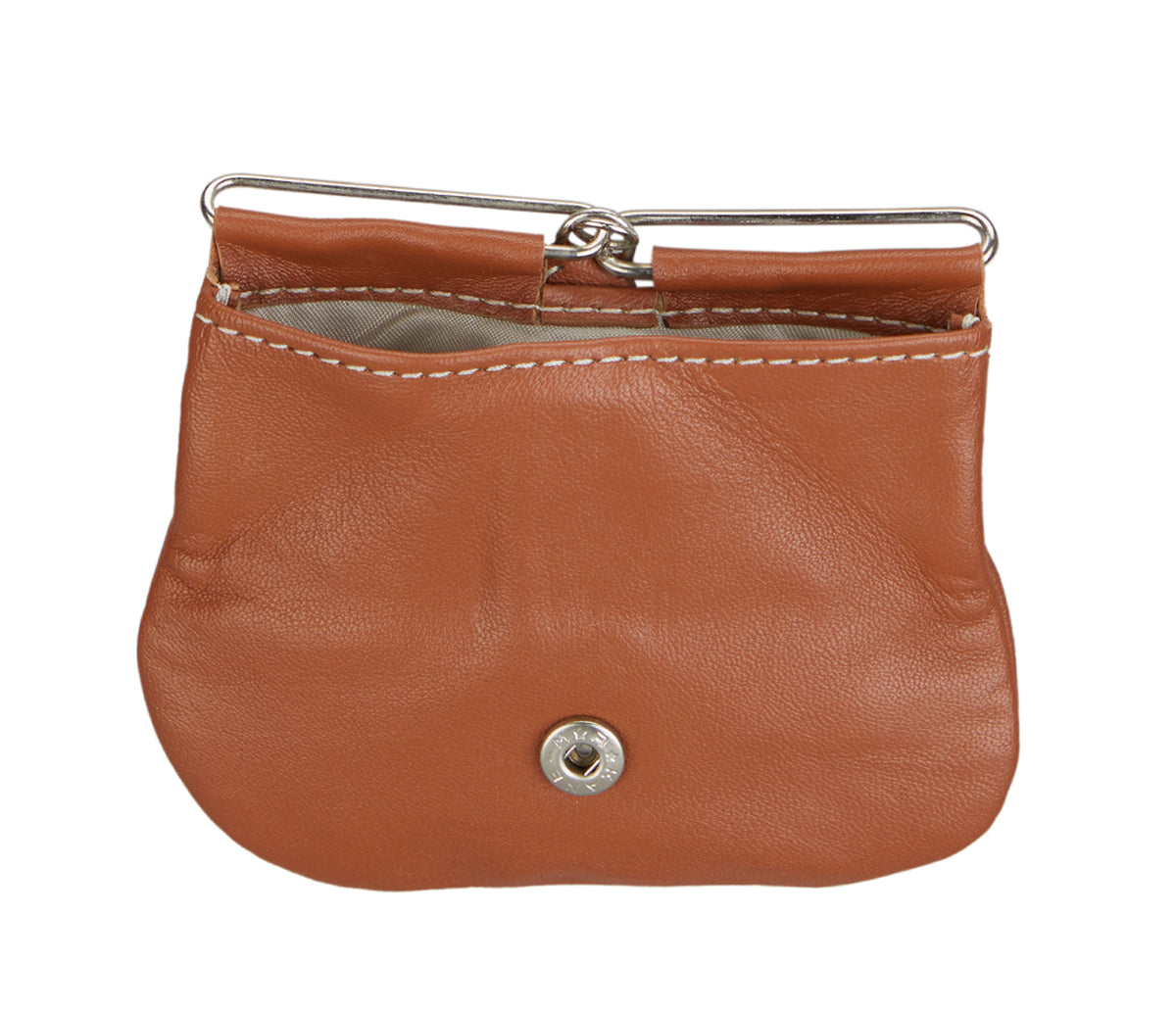 Triangular Shape Mini Coin Purse - Tan