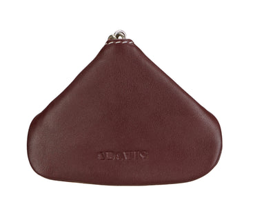 Triangular Shape Mini Coin Purse - Wine