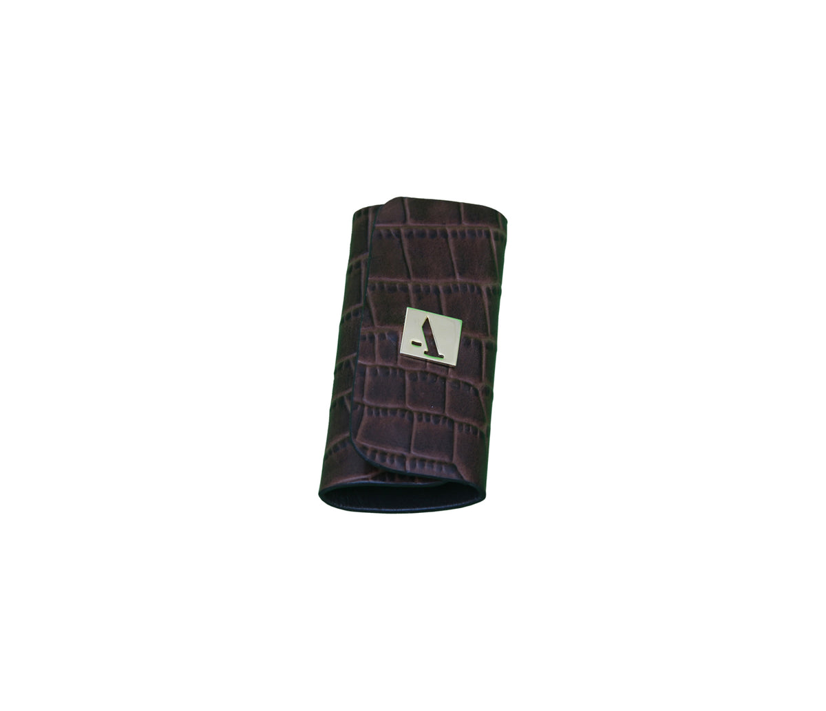 Key chain holder in Genuine Leather - Brown